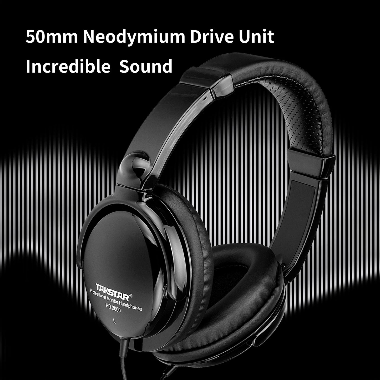 Takstar HD2000 Wired Over Ear Headphones Studio Monitor & Mixing DJ Stereo Headsets for Computer Recording Phone Piano Guitar PC