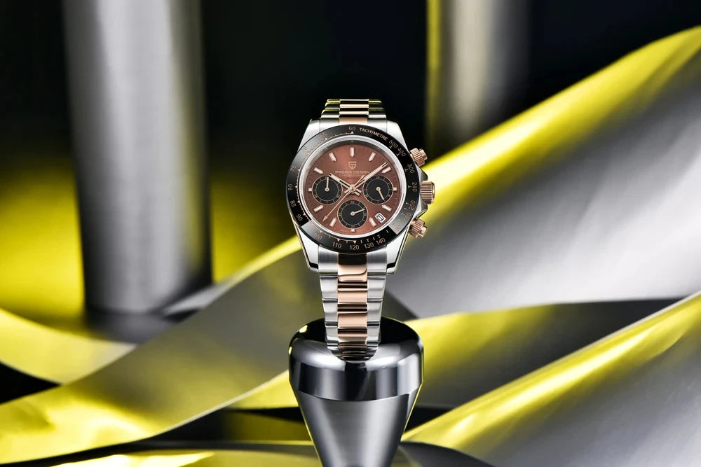 Reloj cronógrafo para hombre PAGANI DESIGN: reloj de pulsera de cuarzo de lujo, luminiscente y resistente al agua.