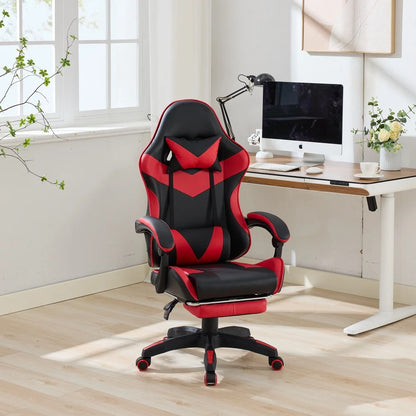 Ergonomic Rotating Gaming Chair, 360 Reclining Office Chair °   Pivoting, Height-Adjustable, Footrest, Headrest
