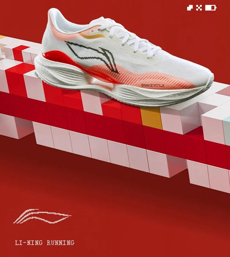 Li-Ning Men's SUPER LIGHT 22 Light Running Shoes BOOM FIBER Cushion TEMPO BOUNSE LiNing Breathable Anti-Slip Sneakers ARBV001