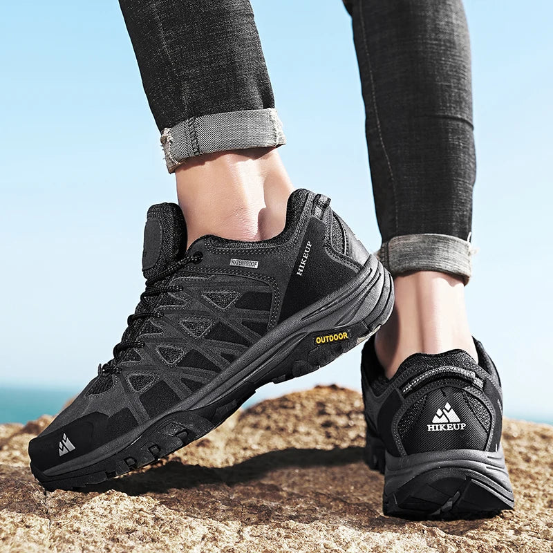 HIKEUP Scarpe outdoor da uomo per escursionismo, sport e tempo libero, scarponcini da trekking in montagna e campeggio, sneaker antiscivolo e resistenti all’usura