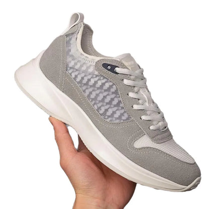 Low-Top Casual Men's Sneakers Fashionable Sport Shoes Comfortable Walking Shoes Men's Footwear Breathable Leather Upper