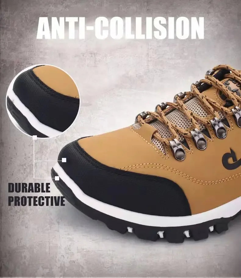 Zapatillas de senderismo EVA para hombre, impermeables, antideslizantes, de cuero, para deportes al aire libre, camping, running y jogging, novedad 2025