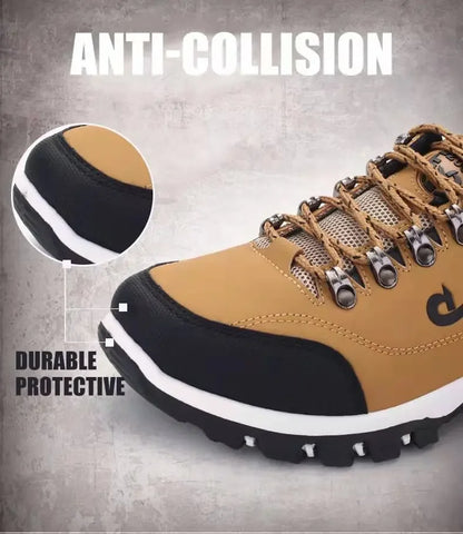Zapatillas de senderismo EVA para hombre, impermeables, antideslizantes, de cuero, para deportes al aire libre, camping, running y jogging, novedad 2025