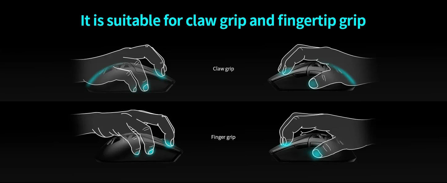 RAWM SL01C Wireless Lightweight Gaming Bluetooth Mouse Tri-Mode E-sports Gamer Mini Hollow PAW3311 PC Laptop Office Accessories