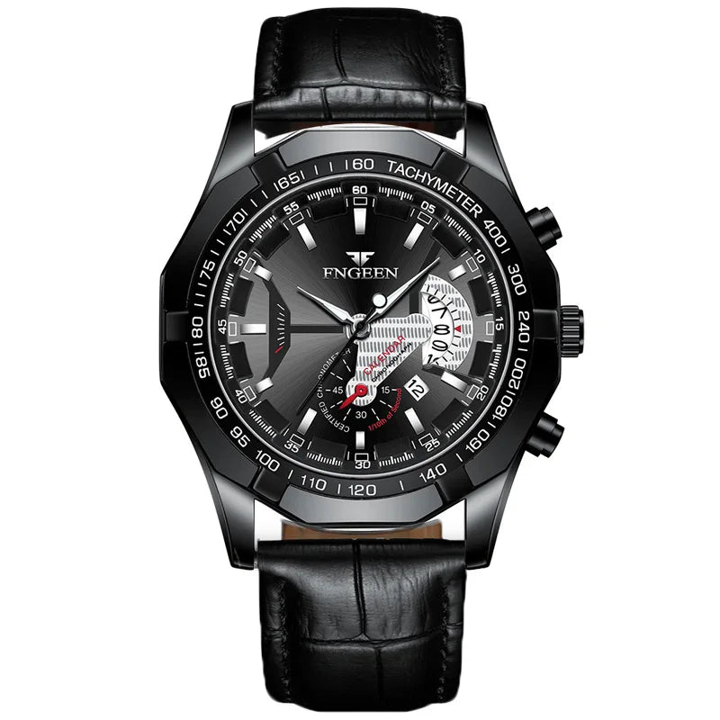 Reloj de pulsera de cuarzo de lujo BINBOND para hombre, luminiscente, resistente al agua, con fecha automática, de acero inoxidable