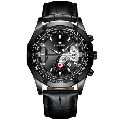 Reloj de pulsera de cuarzo de lujo BINBOND para hombre, luminiscente, resistente al agua, con fecha automática, de acero inoxidable