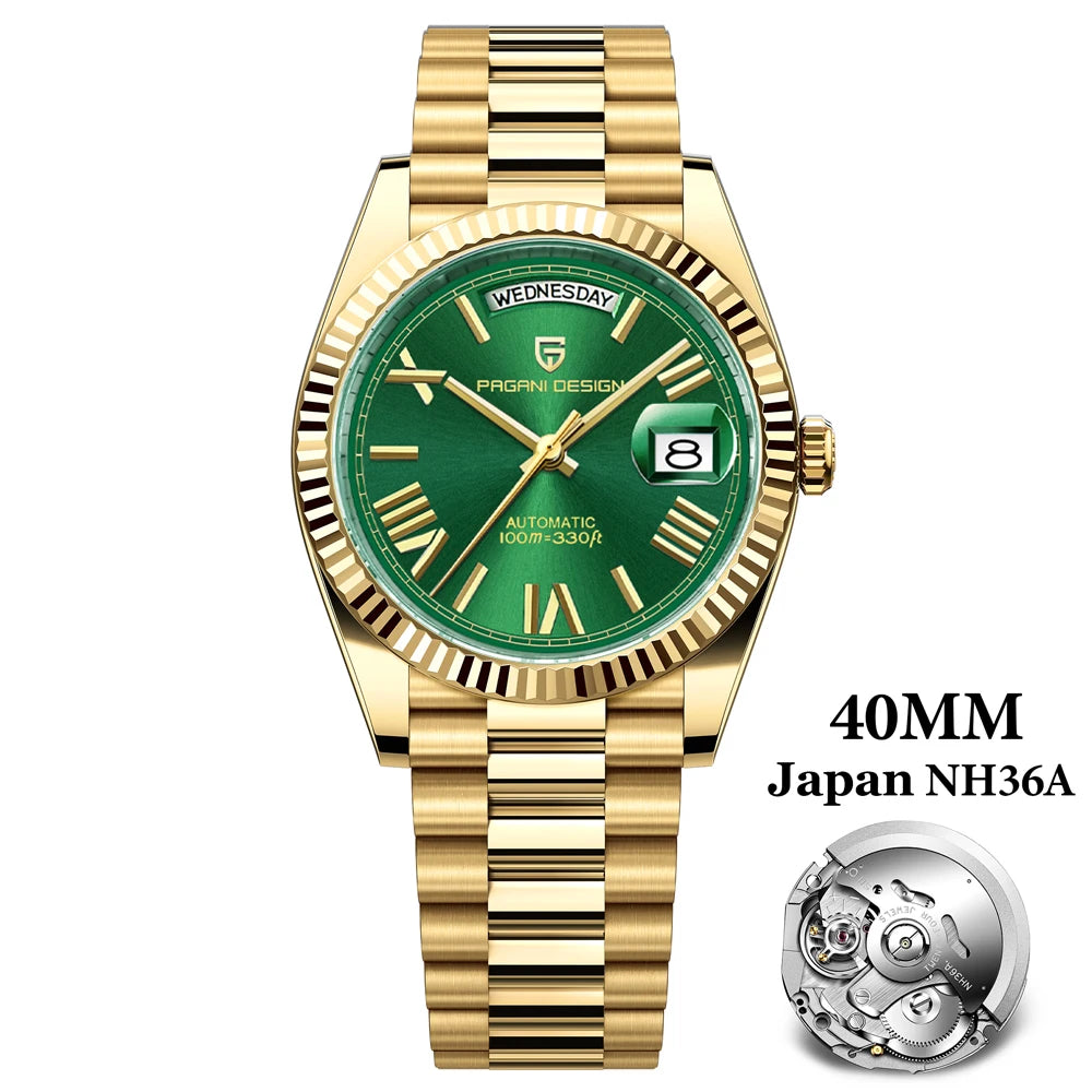 PAGANI DESIGN 2026 New DD40 NH36A Men's Watches Luxury Automatic Mechanical Watch For Men AR Sapphire Glass Date Wrist watch Men
