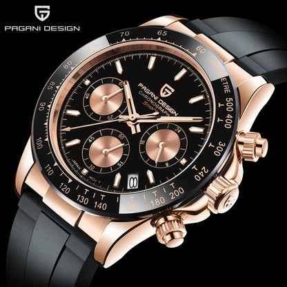 2026 New PAGANI DESIGN PD-1664 Meteorite Dial Fashion Men Quartz Wristwatches 100M Sapphire Glass Chronograph relogio masculino
