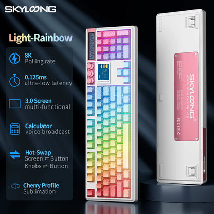 SKYLOONG GK104 Pro Wireless Mechanical Keyboard 100% Custom Keyboard Hot-Swapp Low-noise Switch for PC Gamer office Accessoies