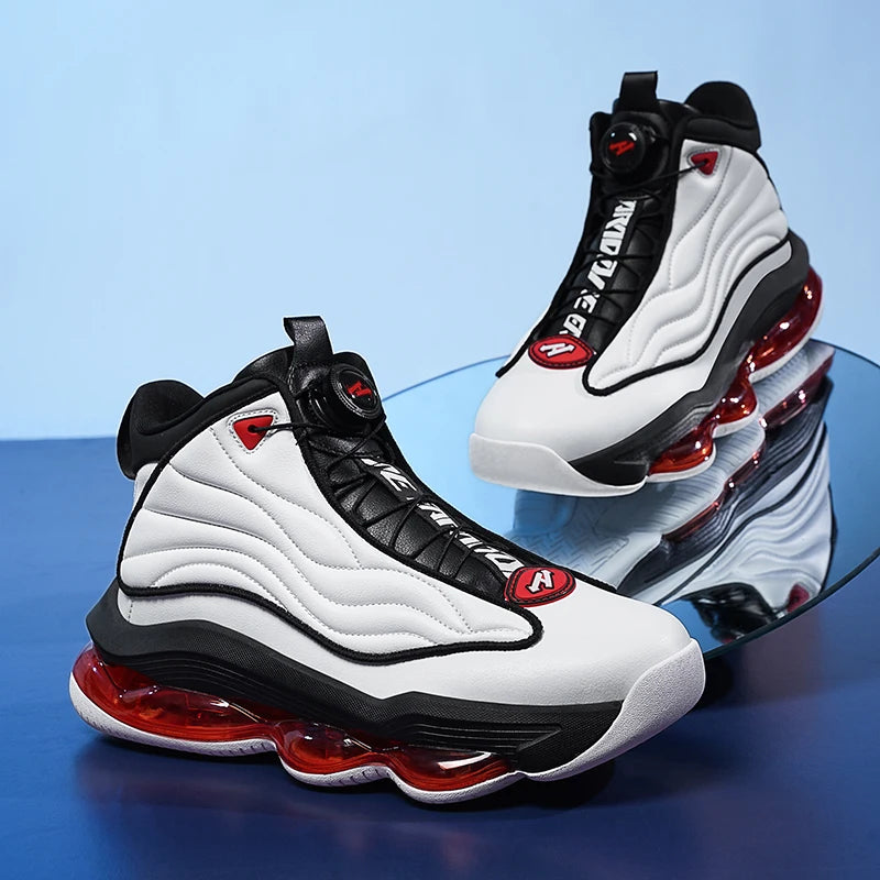 Men's Basketball Shoes Breathable Cushioning Non-Slip Wearable Runing Shoes Gym Training Athletic Basketball Sneakers for Women