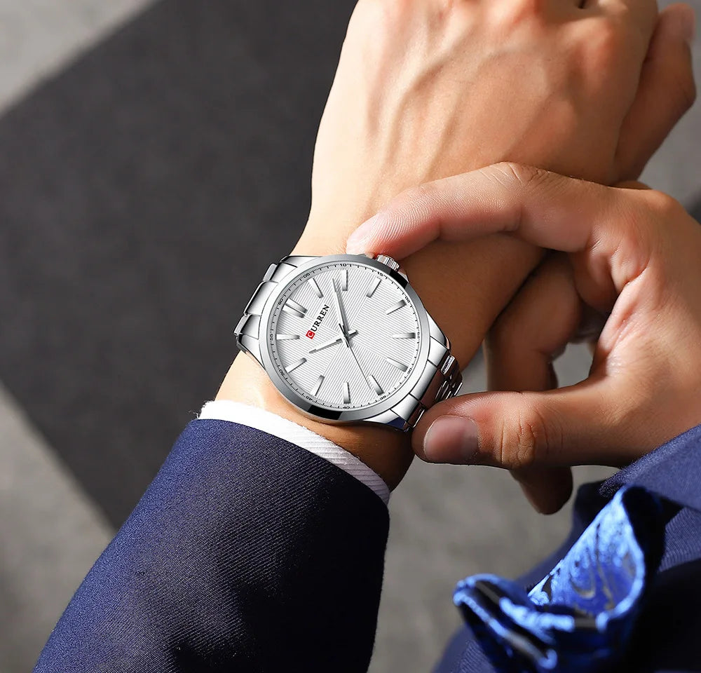 Montre pour homme CURREN – Modèle de luxe, étanche, style militaire, en acier inoxydable – Montre-bracelet sportive (réf. 8322)