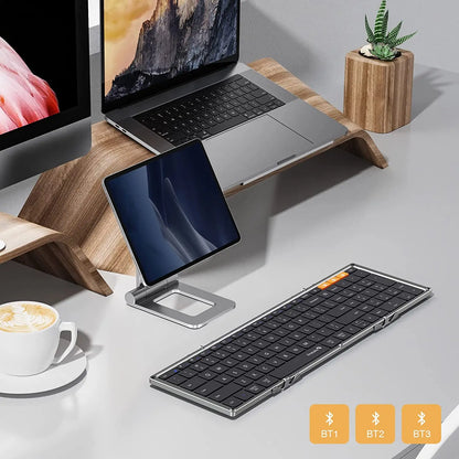 ProtoArc XK01 Bluetooth Wireless Keyboard with Numeric Keypad Foldable Keyboards for iPhone Computer iPad