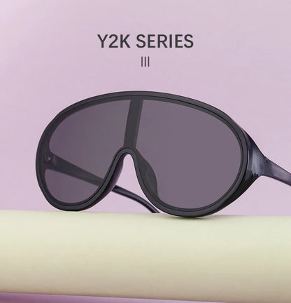 Trendige, übergroße Einteilige Sonnenbrillen für Damen und Herren – Luxusmarken-Designer-Sonnenbrillen – Modische Sonnenbrillen – Große Brillenfassungen