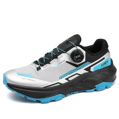 Chaussures de course pour hommes 2025 nouvelles chaussures de randonnée hors route en plein air en maille respirante amorti chaussures de marche plates en maille souple pour homme