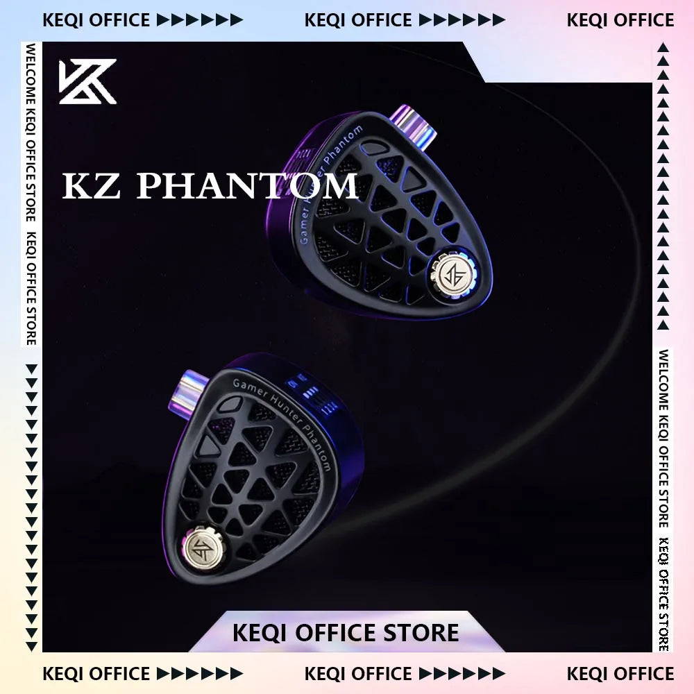 KZ Phantom HIFI In-Ear Gaming Earphone 4-Speed Custom Tuning Switch DSP Game Sound Card For PC Wired Headphones Gifts