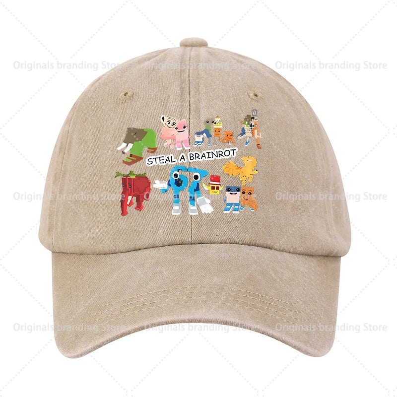 Compre um boné de basebol A Brainrot 67 para crianças, homem e mulher, chapéu de sol, novo, para adultos, desporto ao ar livre, chapéu de sol retro, acessório para a cabeça, presente, vendas em alta