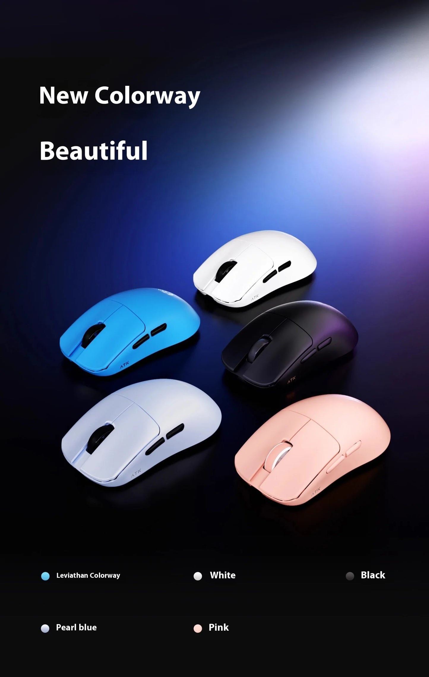 ATK Blazing Sky F1 V2 Ultimate Wireless Gaming Mouse Dual-Mode Lightweight PAW3950 Ultra Dual 8KHz Low Latency Ergonomic Extreme