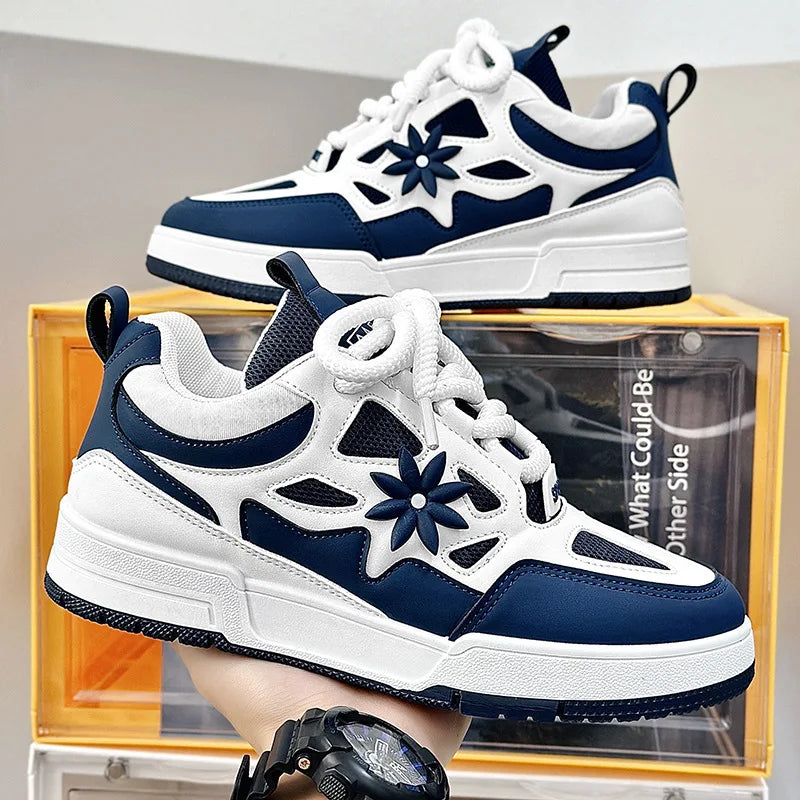 Zapatillas de moda para hombre, estilo urbano y skate, de marca de lujo, para entrenamiento, con malla transpirable, calzado casual masculino