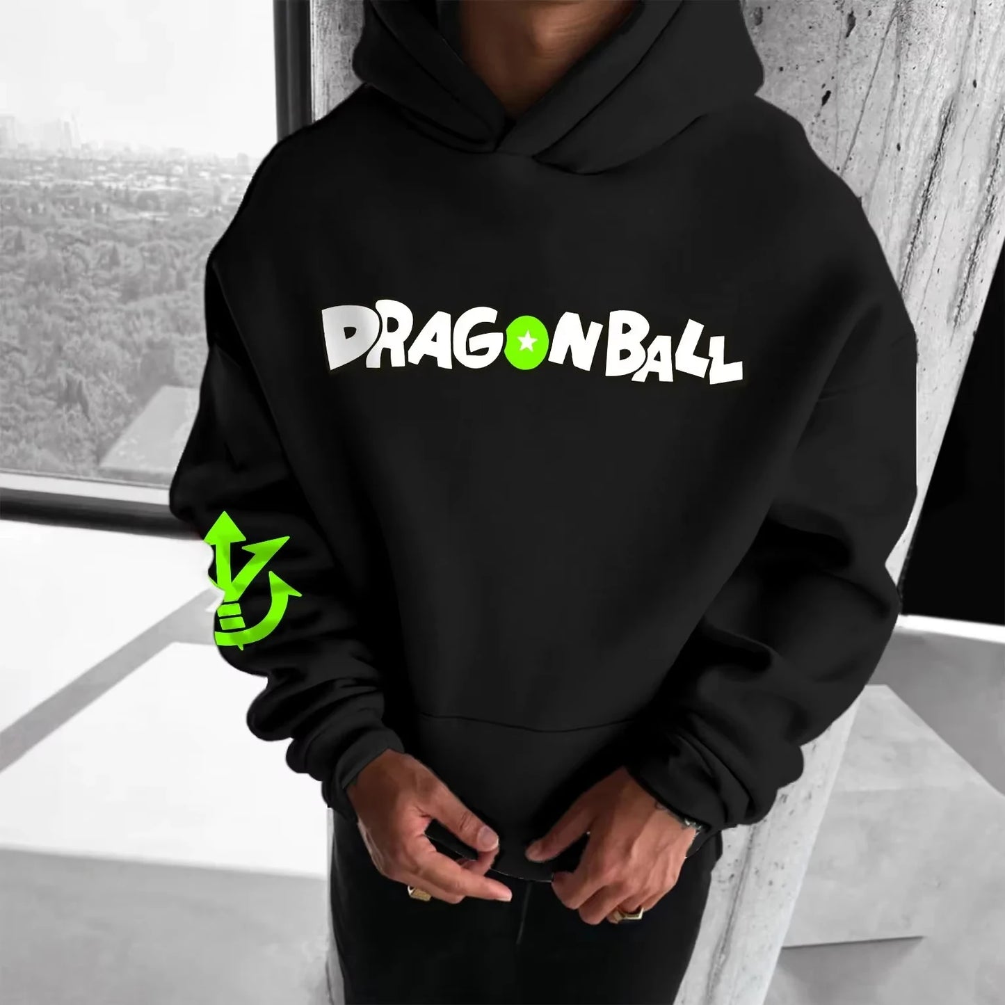 2026 jesensko-zimska retro gym hoodie majica s kapuljačom Dragon Ball, 100% pamuk, Broly print, oversized fitness streetwear za muškarce, žene, odrasle i djecu