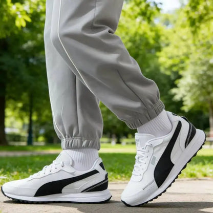 Nouvelles chaussures décontractées PUMA Road Rider unisexe en tissu, confortables, à amorti doux, basses, pour le quotidien, blanches et noires 397432-05