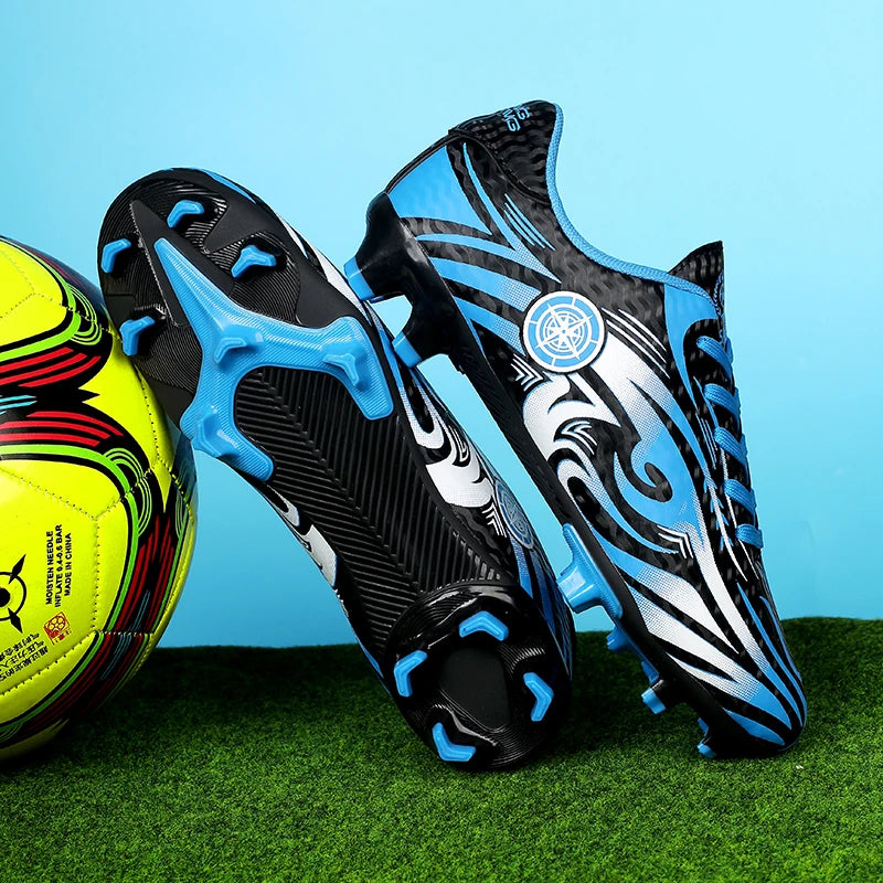 Scarpe da calcio da uomo, comode e traspiranti, per ragazzi, leggere e antiscivolo, scarpe da allenamento per erba, turf e sport all’aperto