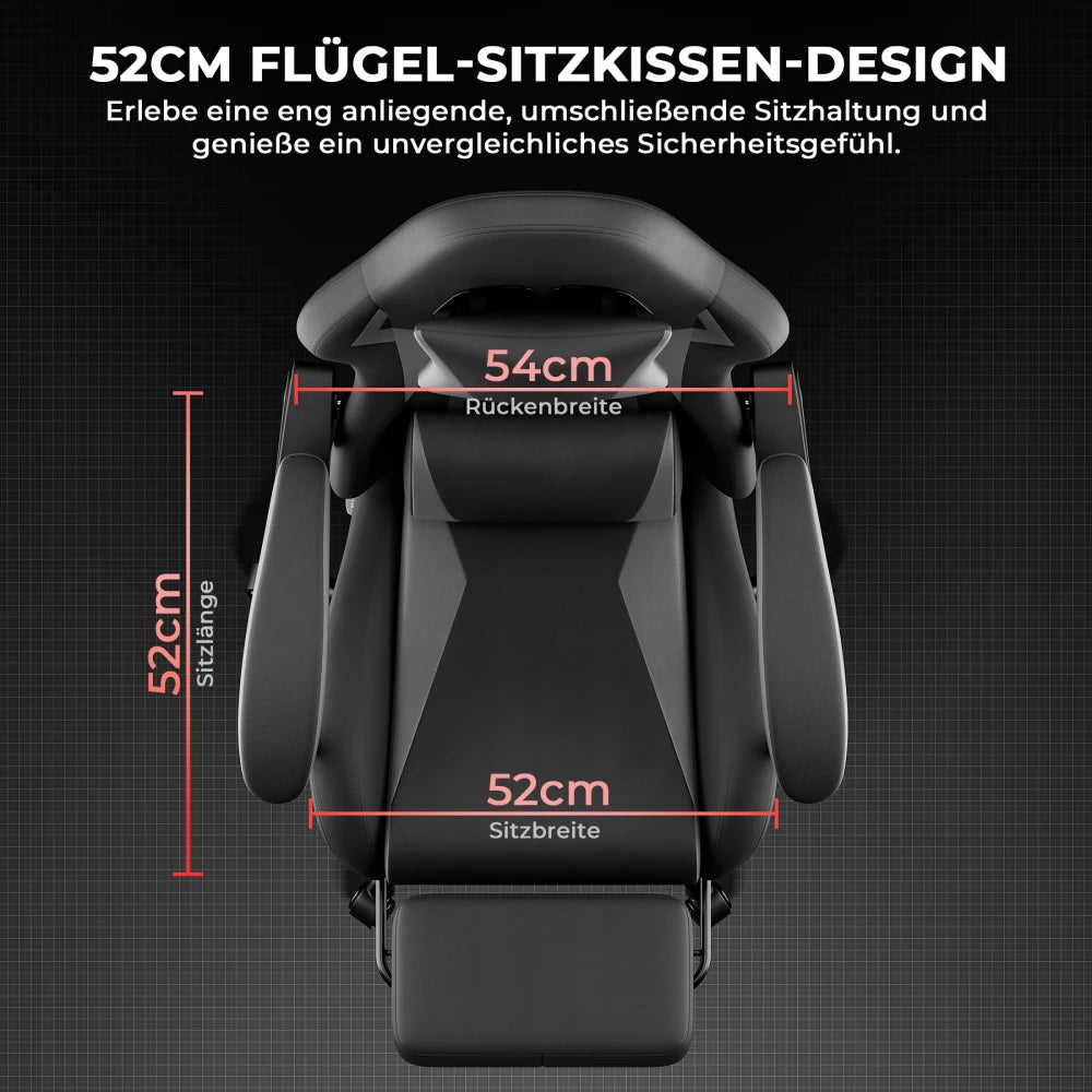 Gaming Chair Ergonomic Gaming Chair with Waist Cushion and Headrest, Office Chair Height Adjustable, Chair for Adult Girls Boy