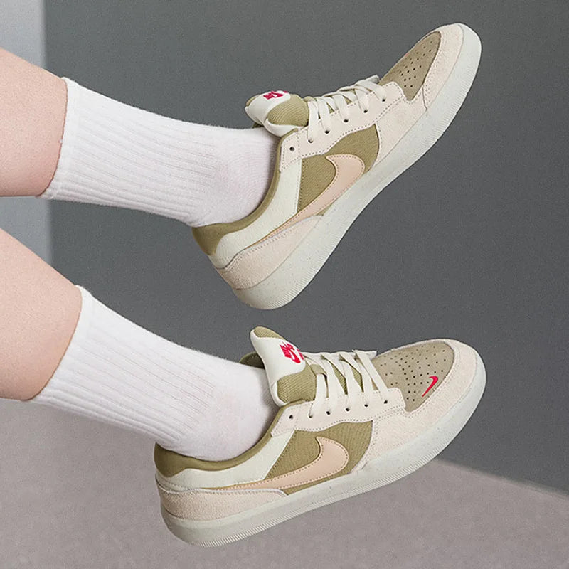 Nike Sb Force 58 Unisex Comfortable Versatile Durable Breathable Low-Top Sneakers White and Green Dv5477-106