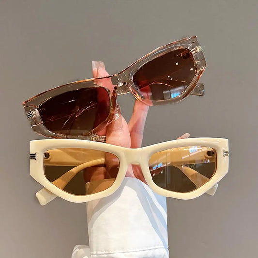 Vintage Cat Eye Sunglasses Men Women New in Fashion Irregular Gradient Eyewear Shades Luxury Brand Designer Sun Glassses 2025