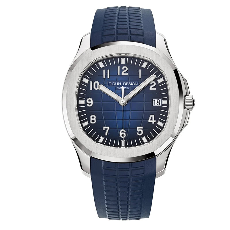 DIDUN Sport Men Automatic Mechanical Watches Sapphire Stainless Steel 10Bar Waterproof Clock