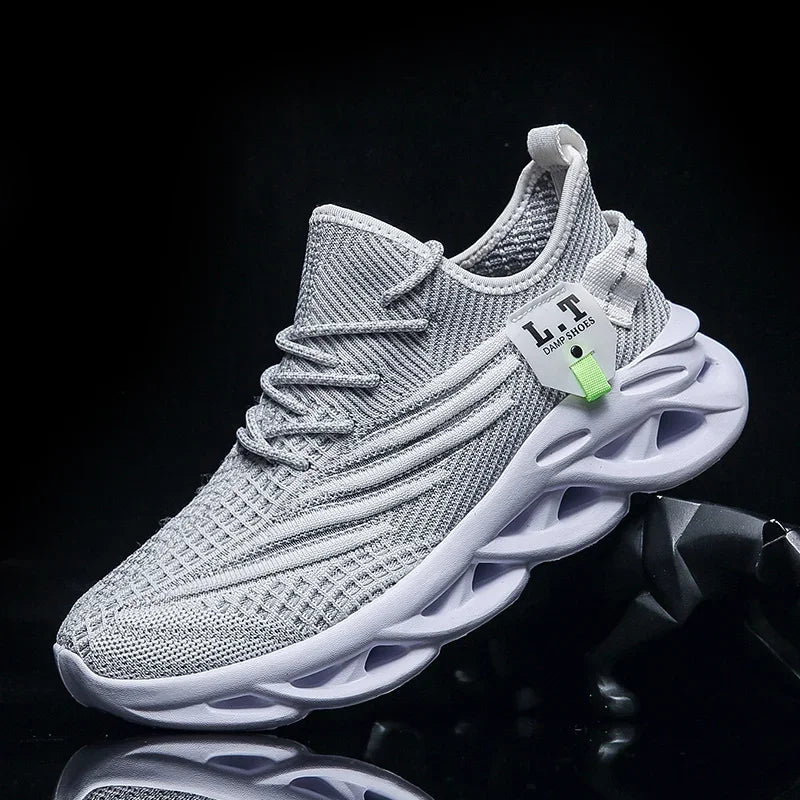 YRZL Herren-Sportschuhe zum Laufen, schwarze Jogging-Schuhe, lässige Outdoor-Sneaker aus atmungsaktivem Mesh, Damen, leicht, stoßdämpfend, schwarze Tennisschuhe