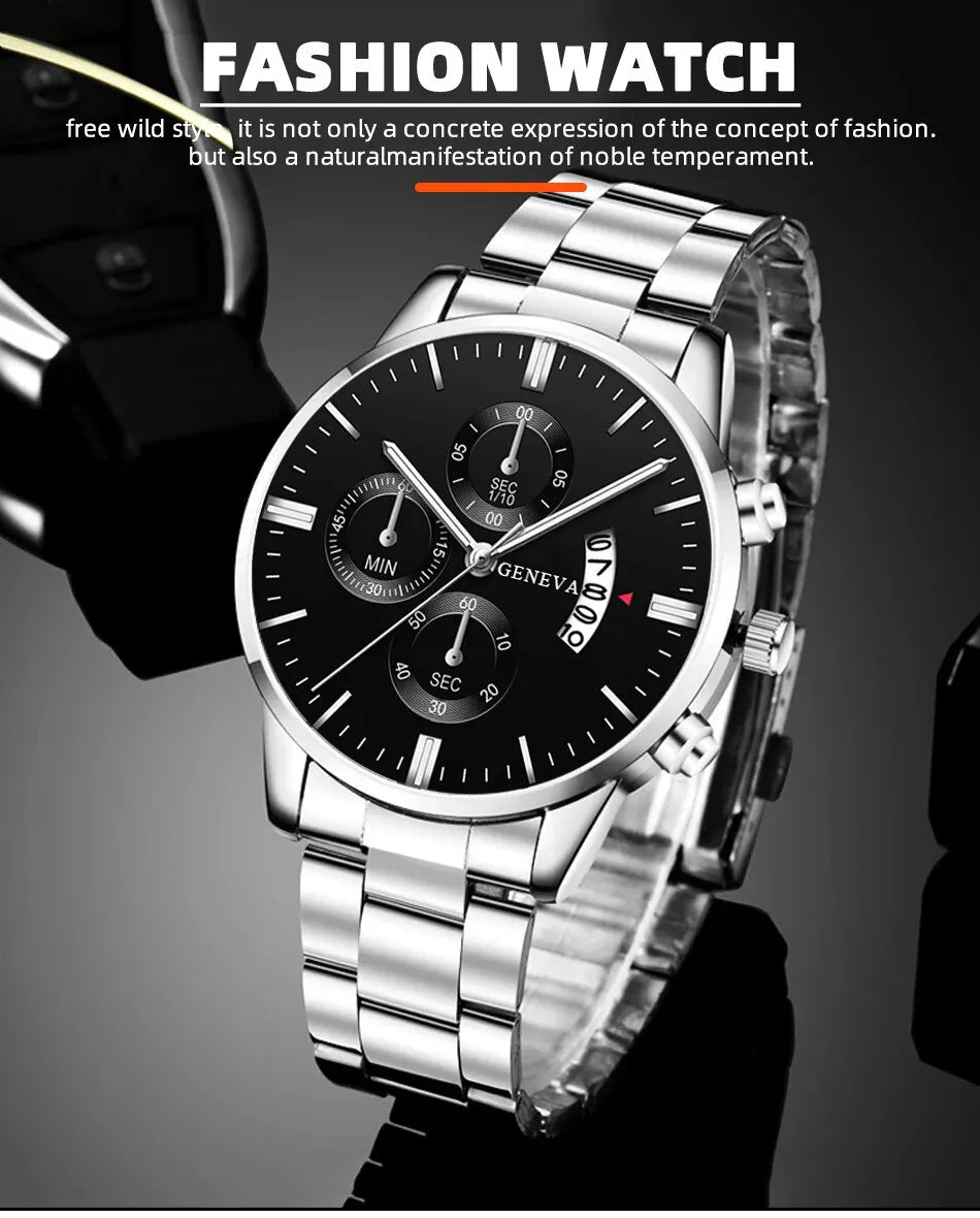 Mode Herrenuhr Luxus-Kalender-Quarz-Armbanduhr Business-Uhren Herrenuhr Herrenarmband