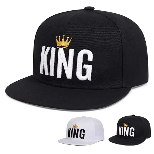 Unisex Crown KING Embroidery Hip-hop Hats Spring Autumn Outdoor Adjustable Casual Baseball Caps Trucker Caps Sunscreen Hat