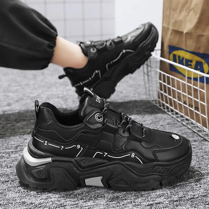 Chaussures de sport décontractées à semelles épaisses pour hommes, baskets polyvalentes quatre saisons pour étudiants en plein air, confortables, nouvelle collection