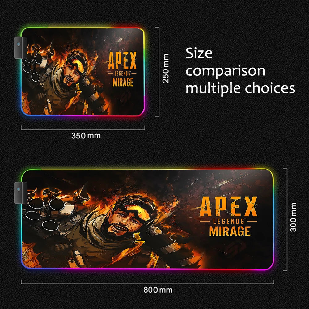 RGB Apex Legends Keyboard Mousepad Computer Gaming Cool Mouse Pad Speed Large Accessories Mouse Mats Office Desk Protector Mat