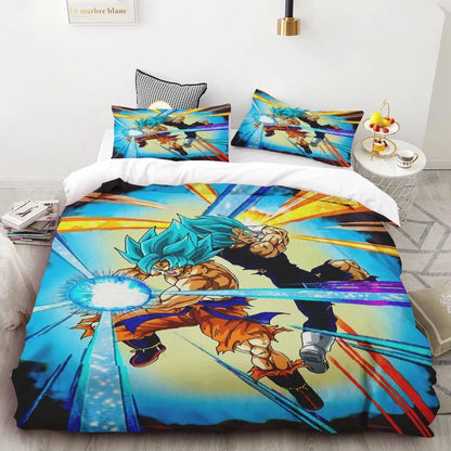Комплект плик за завивка Goku Dragon Ball за тийнейджъри, спален комплект с калъф за юрган за деца и момчета, най-добри подаръци, декор за спалня Queen King