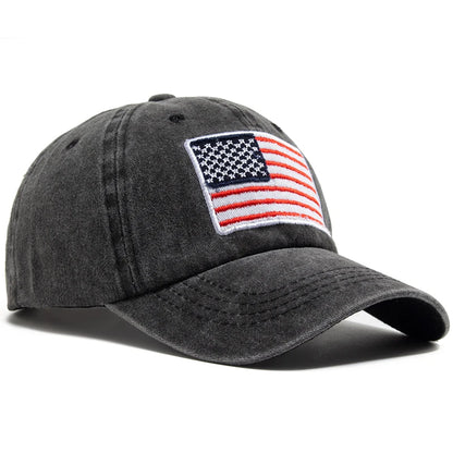 USA-Flagge Herren-Baseballkappe Retro-Stickerei Gewaschene Baumwolle Dad Hats Mode Damen Hip-Hop-Kappen Sommer Outdoor-Sonnenvisier-Hut