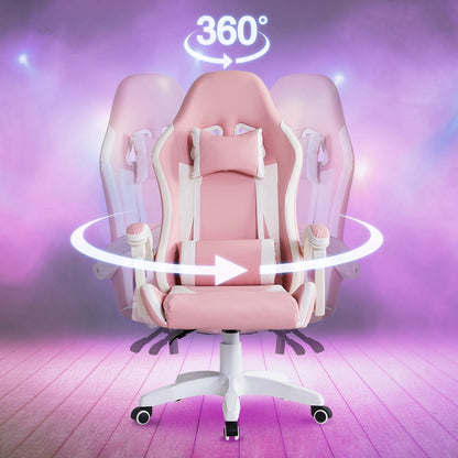 Ergonomic Racing Gaming Chair with Headrest, Lumbar Support, Height Adjustable Chair