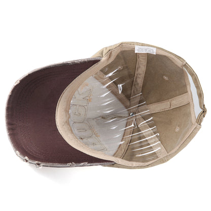 Wysokiej jakości bawełniana czapka baseballowa z haftowanym napisem ROCK dla mężczyzn i kobiet, snapback, sportowa czapka przeciwsłoneczna outdoor
