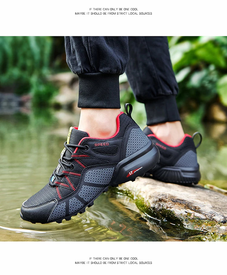 Men's Hiking Shoes All-terrain Outdoor Sports Shoes Breathable Mesh Non-slip Wear-resistant Hiking Shoes Outdoor Cycling Shoes