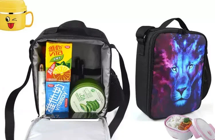 Hot Game Kinder-Isoliertasche groß F-FortniteS, geräumige wiederverwendbare Thermo-Kühltasche/Lunchbox für Jungen, Mädchen, Schüler, Outdoor und Picknick