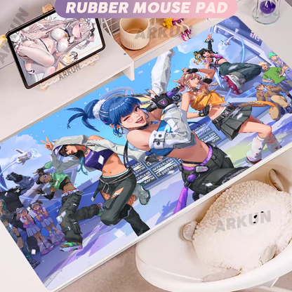 Módní velká FPS 900x400 anime herní podložka s dívkou ve stylu Overwatch pro notebook a kancelář, měkká gumová podložka na stůl, herní podložka pod myš XXL