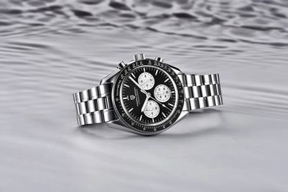 Reloj PAGANI DESIGN Moon: cronógrafo de cuarzo de lujo para hombre, estilo deportivo, cristal de zafiro con tratamiento antirreflectante, esfera luminiscente