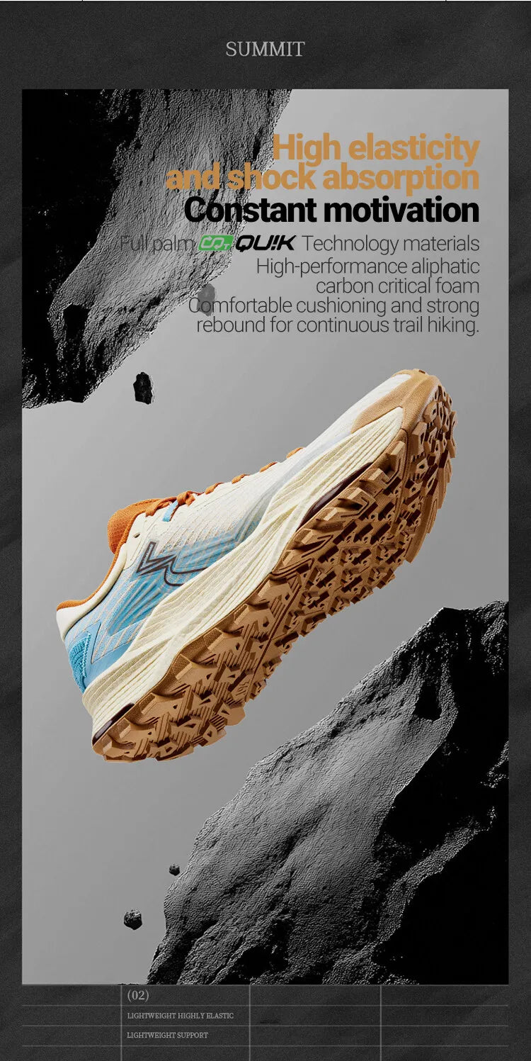 361 Degrees WUXIA 2 Running Shoes Light Breathable Cushioning Non-Slip Soft Outdoor Hiking Versatile Sneakers Male 672542201