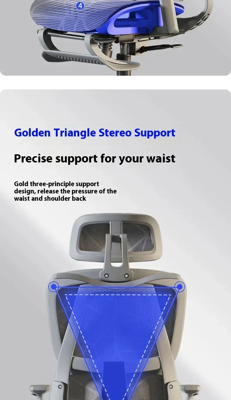 Office Chair Gaming Desk Ergonomic Computer Adjustable Armrests 3D Headrest Chair Lift Chair Back Can Tilt Back with Foo Pedals
