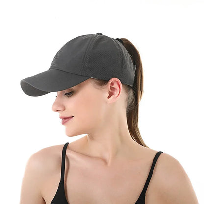 Cappellino da baseball estivo, completo da golf, cappellino sportivo e per il tempo libero con striscia trasversale, cappellino a becco d'anatra in rete ad asciugatura rapida