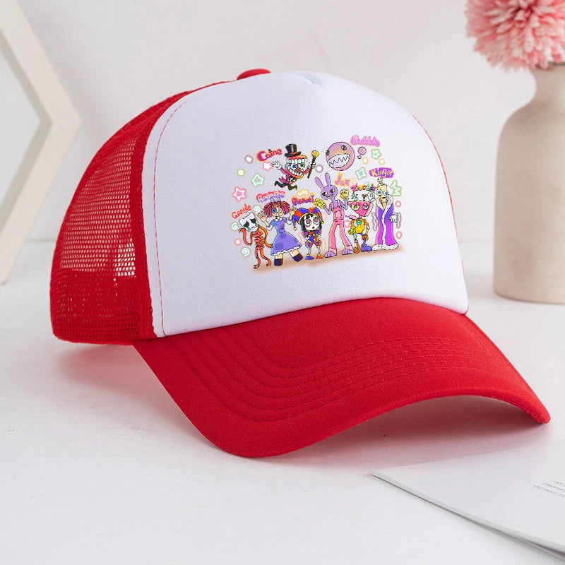 Cappellino da baseball Cartoon "The Amazing Digital Circus" per adulti, con stampa anime, per studenti, estivo, sportivo, regolabile, carino, da regalo