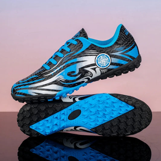 Men Soccer Cleats Comfortable Breathable Boys Football Shoes Lightweight Anti-Slip Training Boots for Grass Turf Outdoor Sports