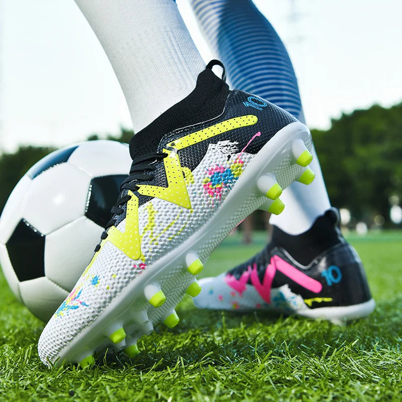 Botte de Football en salle, crampons de Futsal professionnels pour hommes, chaussures de Football pour adultes, durables, confortables, antidérapantes, baskets d'entraînement pour adolescents