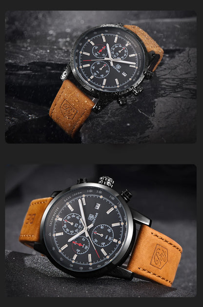 Montre pour homme BENYAR 5102 – Chronographe sportif de luxe à quartz, accessoire de mode d'une grande marque